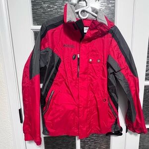 Columbia Red and Gray Youth Coat